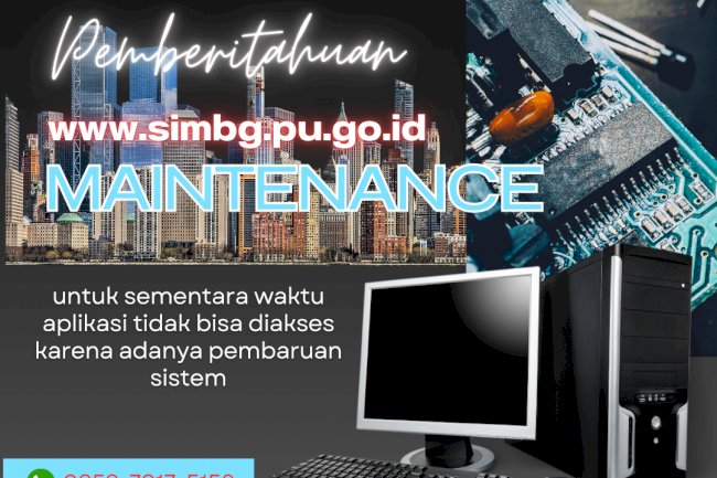 Aplikasi www.simbg.pu.go.id masih Mengalami MAINTENANCE