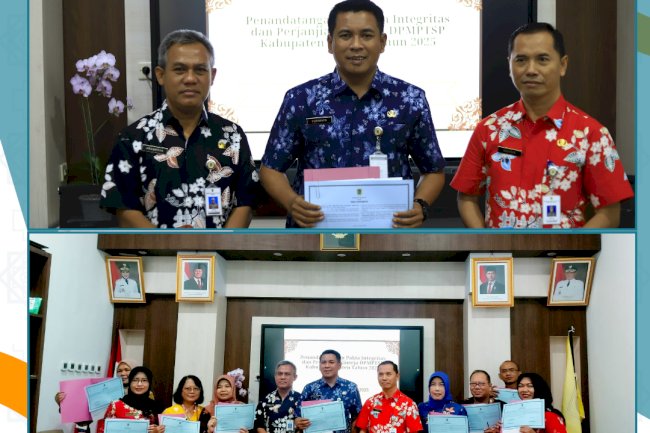 Penandatanganan Pakta Integritas dan Perjanjian Kinerja DPMPTSP Kabupaten Klaten Tahun 2025   KLATEN