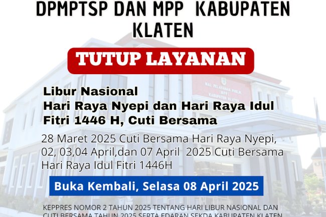 PENGUMUMAN LIBUR NASIONAL DAN CUTI BERSAMA