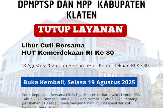 Cuti Bersama Proklamasi Kemerdekaan