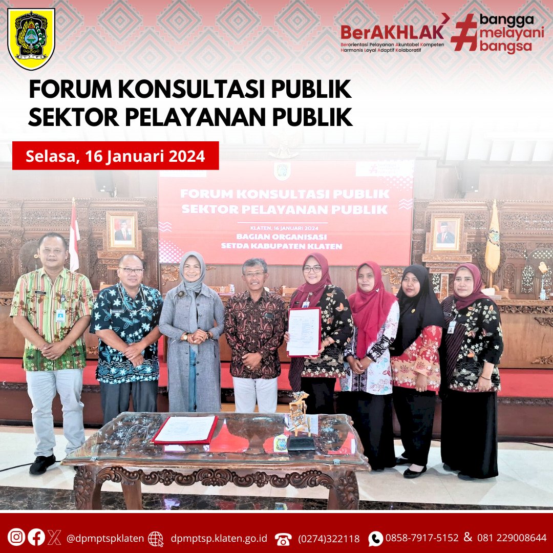 FORUM KONSULTASI PUBLIK SEKTOR PELAYANAN PUBLIK