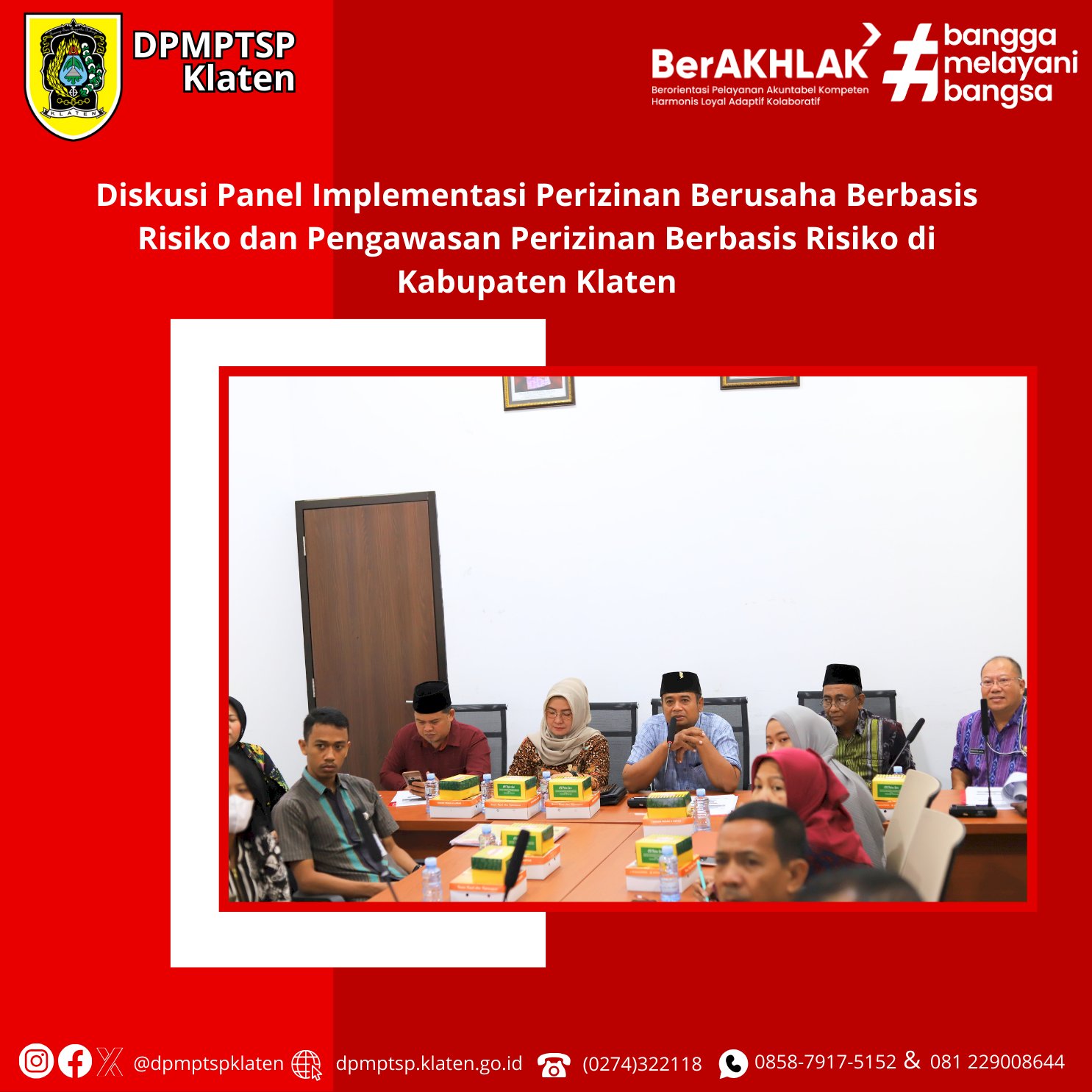 Sosialisasi Implementasi Perizinan Berusaha berbasis Risiko dan Pengawasan Perizinan Berbasis Risiko di Kabupaten Klaten