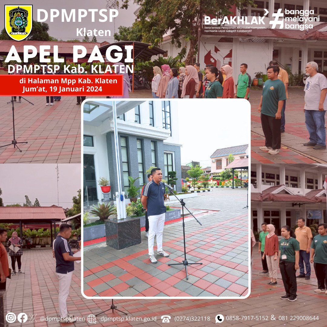Apel Rutin Dinas Penanaman Modal dan Pelayanan Terpadu Satu Pintu (DPMPTSP) Kabupaten Klaten