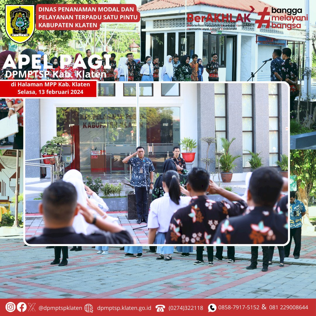 Apel Rutin Dinas Penanaman Modal dan Pelayanan Terpadu Satu Pintu (DPMPTSP) Kabupaten Klaten