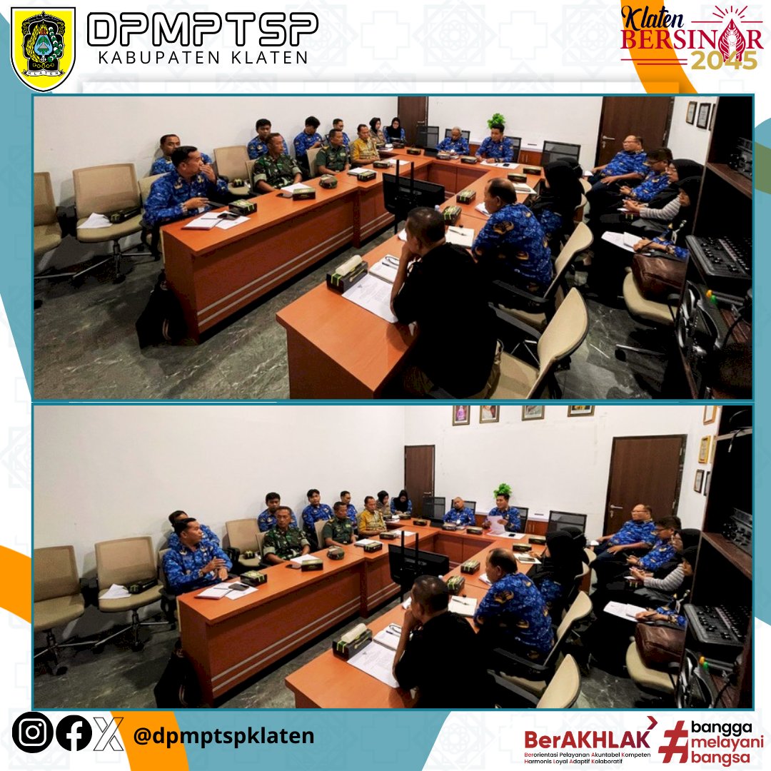 Rapat Koordinasi Pengendalian Pelaksanaan Penanaman Modal yang Menjadi Kewenangan Daerah Kabupaten Klaten Tahun 2025