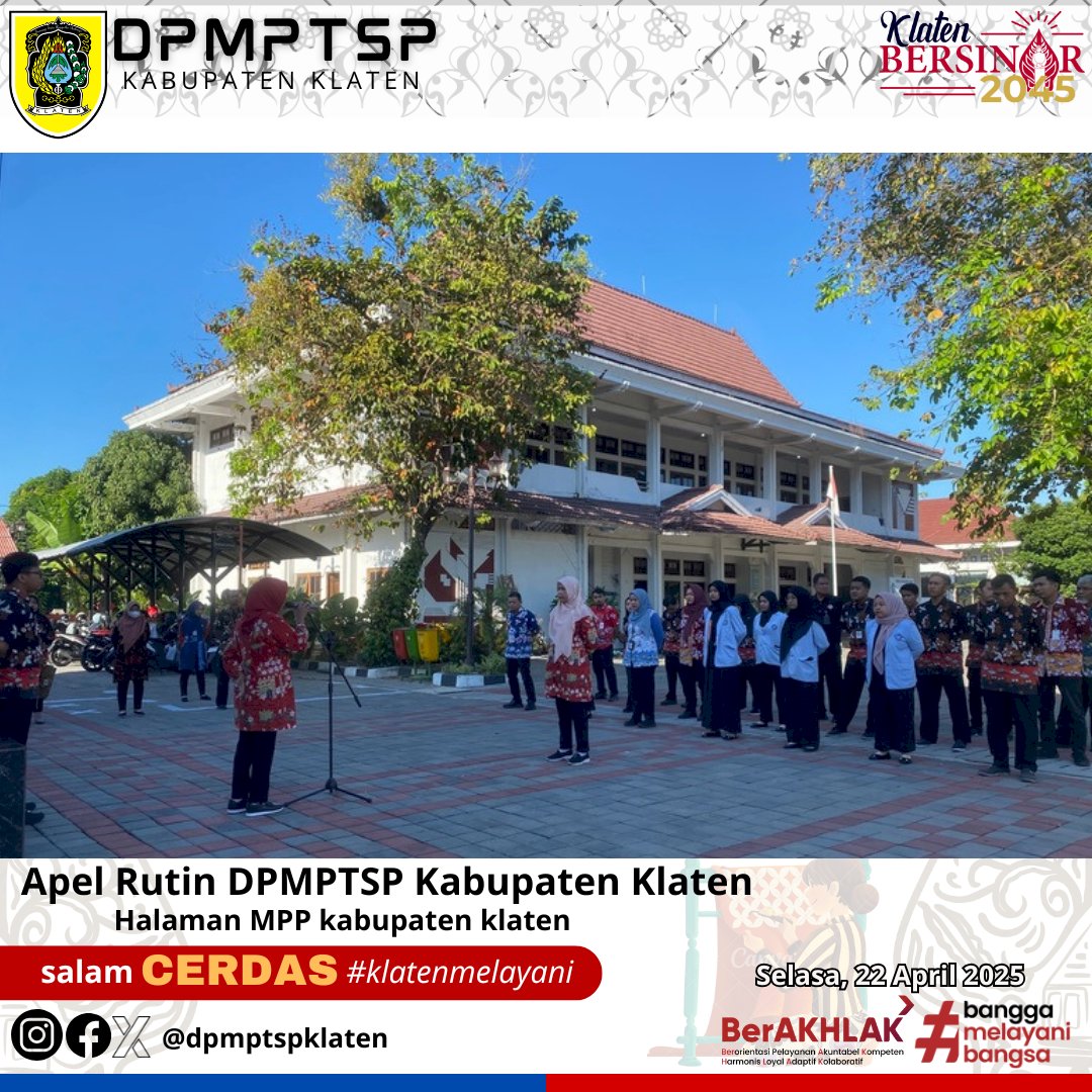 Apel Rutin Dinas Penanaman Modal dan Pelayanan Terpadu Satu Pintu