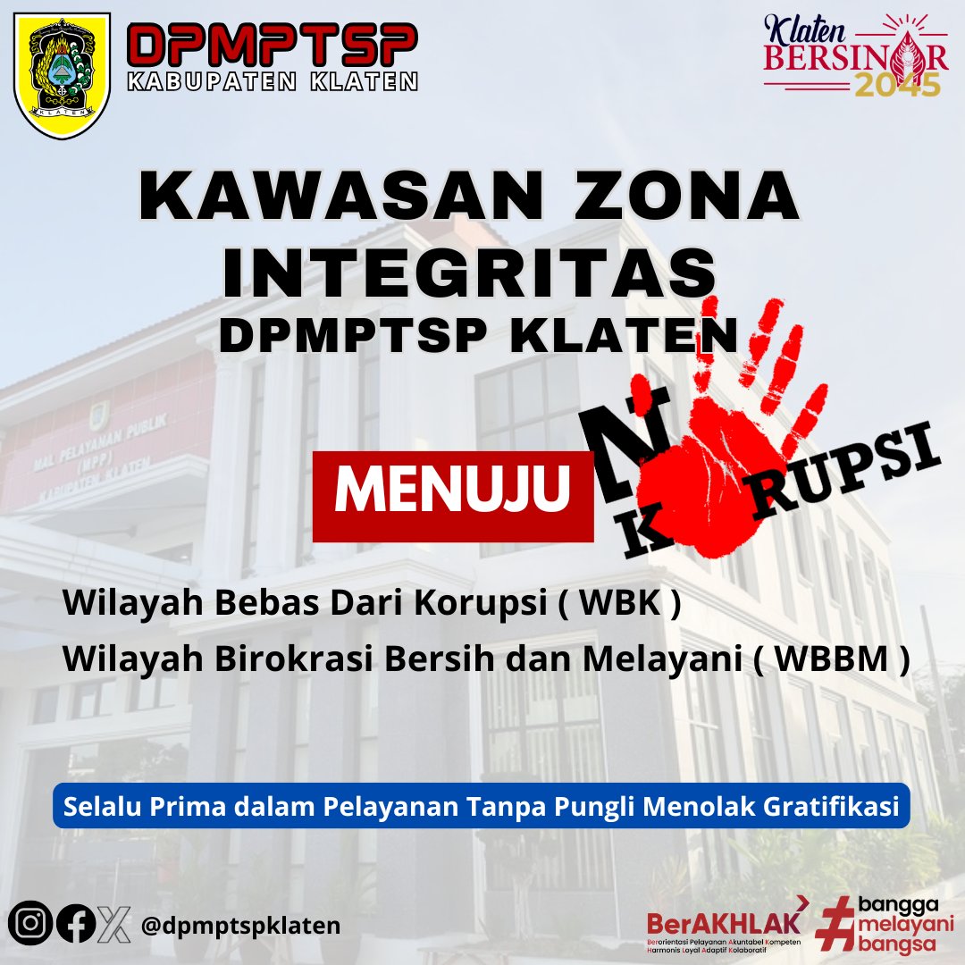 DPMPTSP Kabupaten Klaten tengah bersiap menuju Zona Integritas 2026