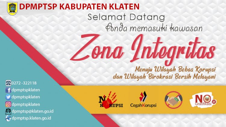 Zona Integritas DPMPTSP Kabupaten Klaten
